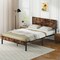 Platform Bed Frame with High Headboard and Mute Bar Perfect for Dorms or Kids